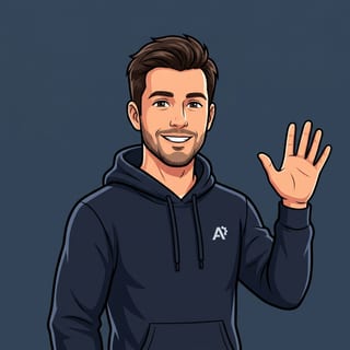Comic illustration of Roman Banar